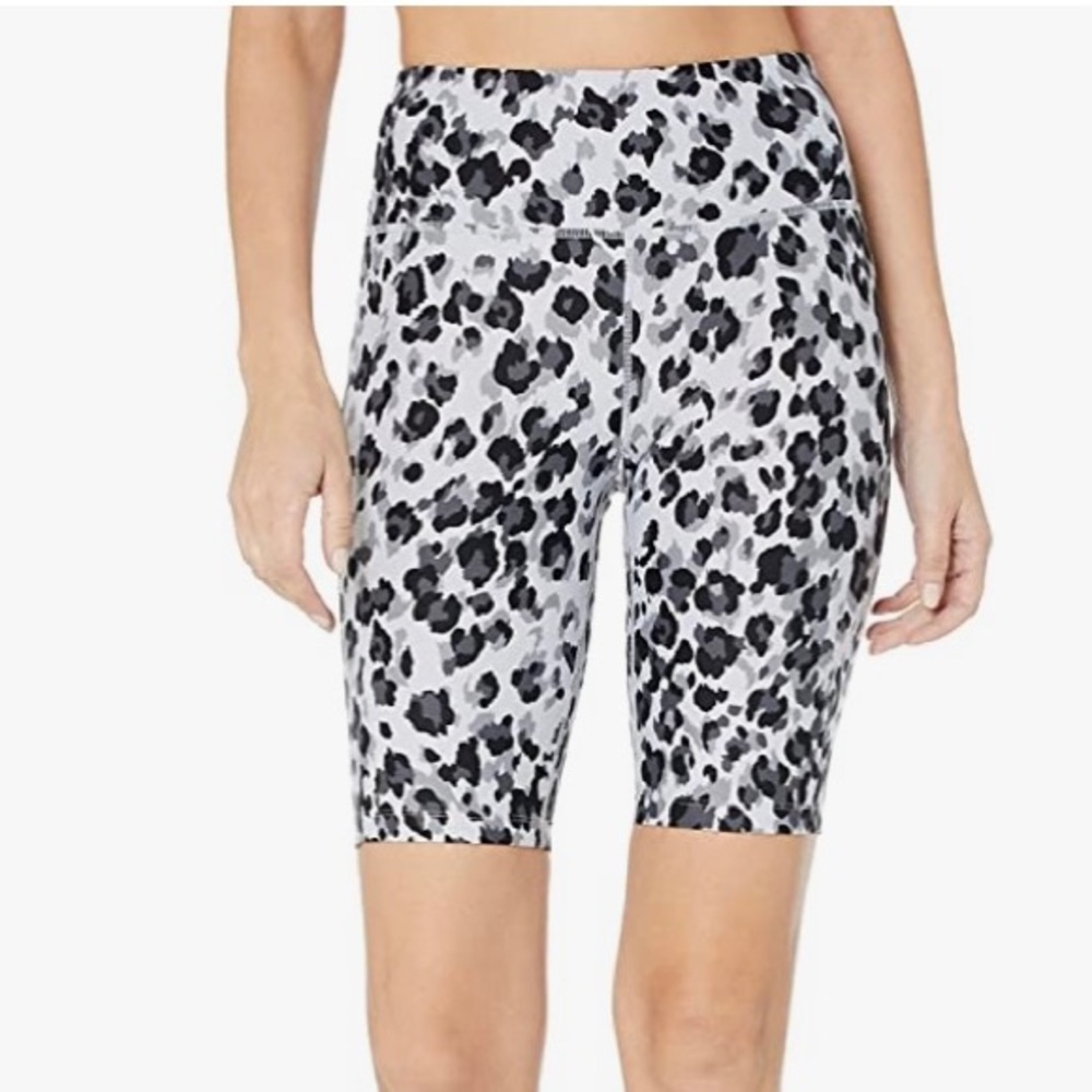 Calvin Klein Performance High Waist Plus Size Bike Shorts Leopard Print size XXL